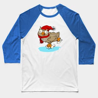 owl on figure skates-mouses Baseball T-Shirt